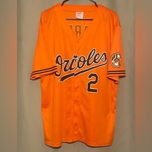 Baltimore Orioles  JJ Hardy #2  Button Down Baseball Jersey Orange Adult XL